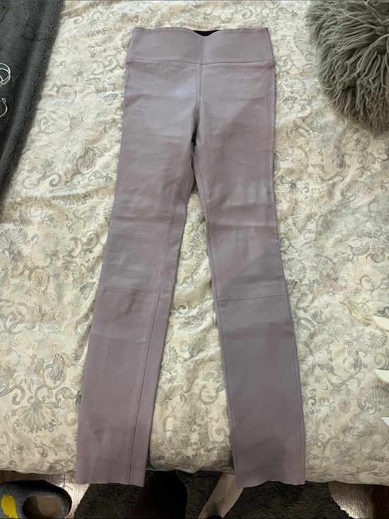 SPRWMN Pants - Women’s Faux Leather Leggings in Dusty Mauve